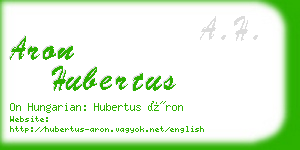 aron hubertus business card